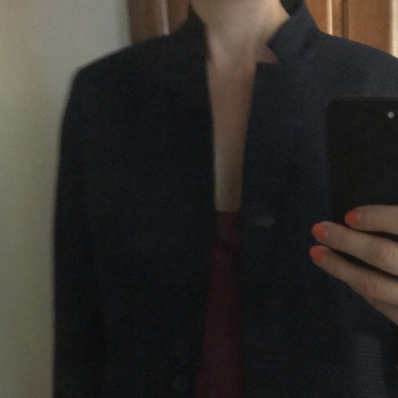 NEW Ann Taylor Seasonless 1 button navy blazer - Picture 8 of 12